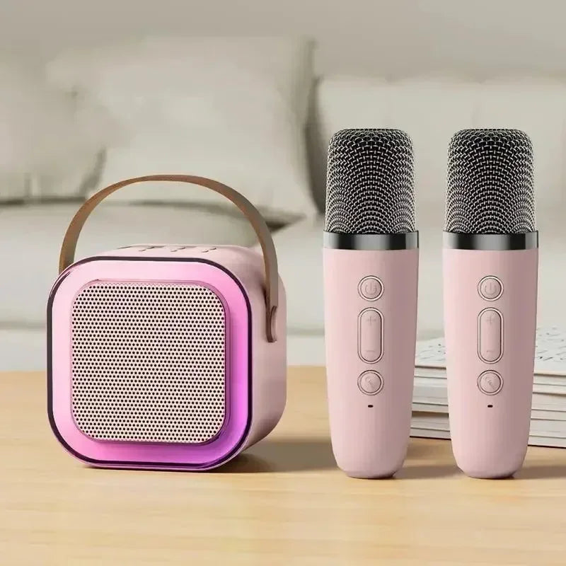 Mini Karaoke Speaker With 2 Microphone