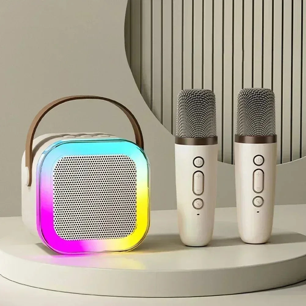 Mini Karaoke Speaker With 2 Microphone